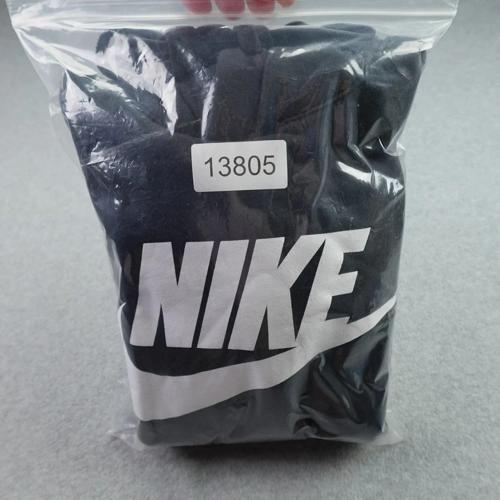 Nike Hoodie Mens Small Black Sporty Pullover Graphic Logo Sweatshirt